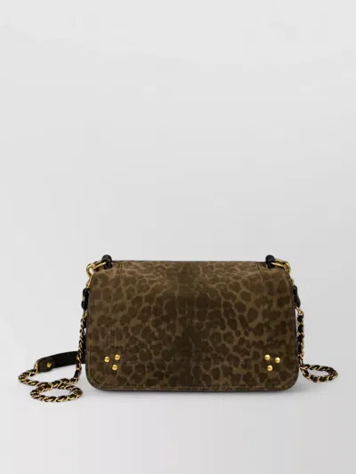 Jérôme Dreyfuss Bobi Leopard-print Shoulder Bag In Brown