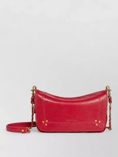 Jérôme Dreyfuss Bobi S Leather Shoulder Bag In Red