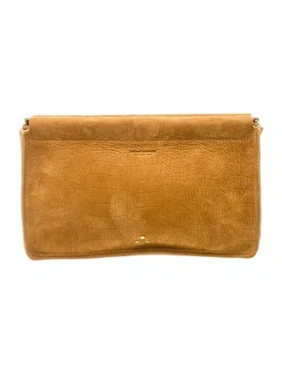 Pre-owned Jérôme Dreyfuss Leather Clutch W/ Tags In Brown