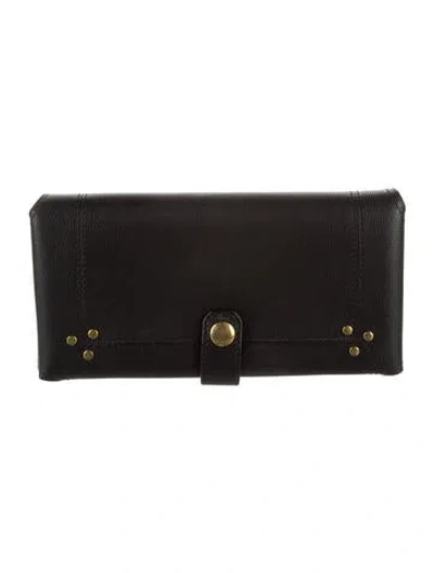 Pre-owned Jérôme Dreyfuss Leather Continental Wallet In Black