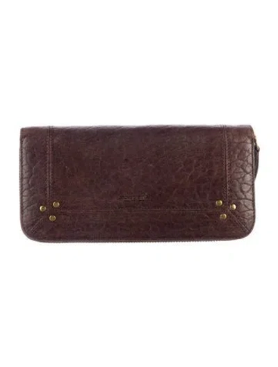 Pre-owned Jérôme Dreyfuss Leather Continental Wallet In Brown