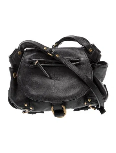 Pre-owned Jérôme Dreyfuss Leather Crossbody Bag In Black