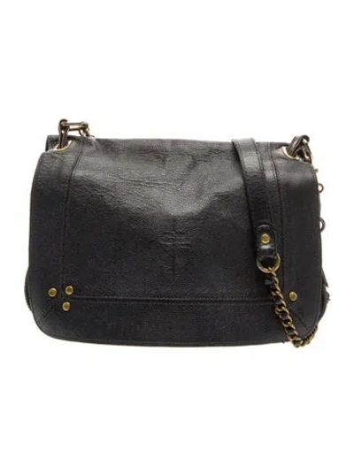 Pre-owned Jérôme Dreyfuss Leather Crossbody Bag In Black
