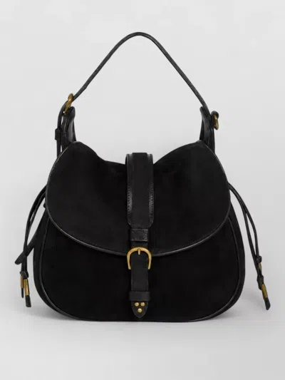 Jérôme Dreyfuss Gildas Suede Shoulder Bag In Black