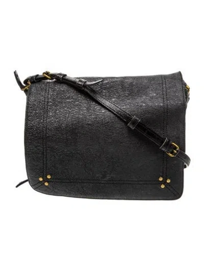Pre-owned Jérôme Dreyfuss Leather Crossbody Bag In Black