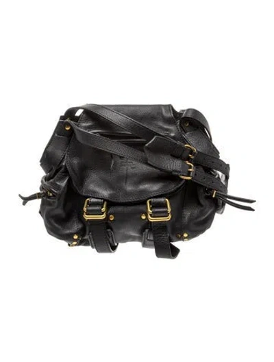 Pre-owned Jérôme Dreyfuss Leather Crossbody Bag In Black