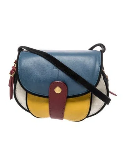 Pre-owned Jérôme Dreyfuss Leather Crossbody Bag In Blue