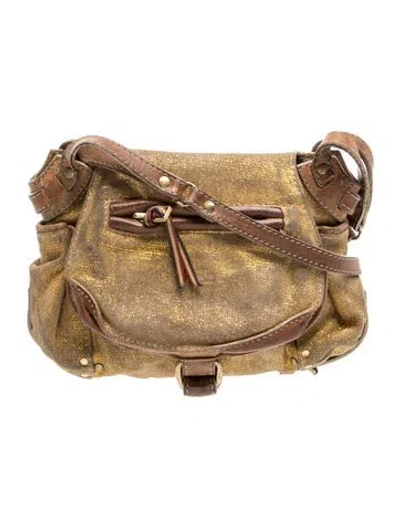 Pre-owned Jérôme Dreyfuss Leather Crossbody Bag In Gold/metallic