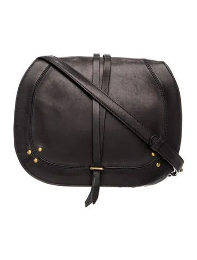 Pre-owned Jérôme Dreyfuss Leather Crossbody Bag In Gray