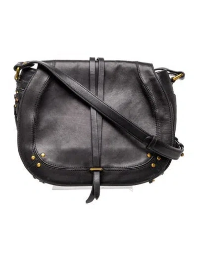 Pre-owned Jérôme Dreyfuss Leather Crossbody Bag In Grey