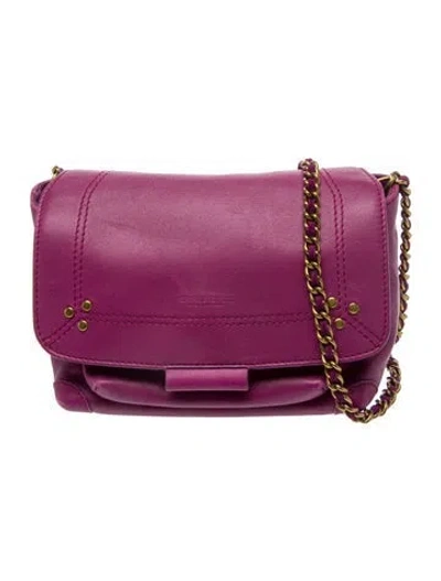 Pre-owned Jérôme Dreyfuss Leather Crossbody Bag In Purple