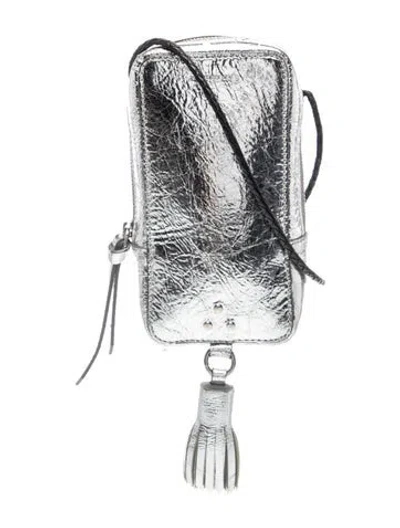 Pre-owned Jérôme Dreyfuss Leather Crossbody Bag In Silver