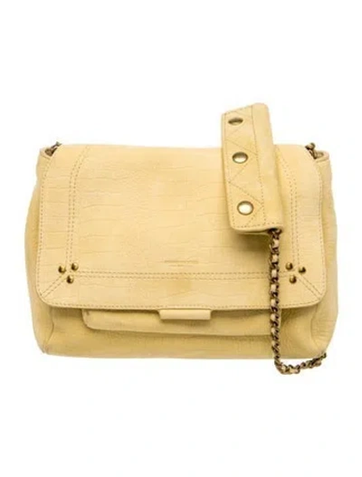 Pre-owned Jérôme Dreyfuss Leather Crossbody Bag In Yellow