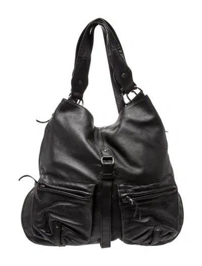 Pre-owned Jérôme Dreyfuss Leather Hobo In Black