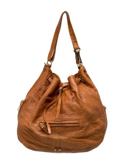 Pre-owned Jérôme Dreyfuss Leather Hobo In Brown