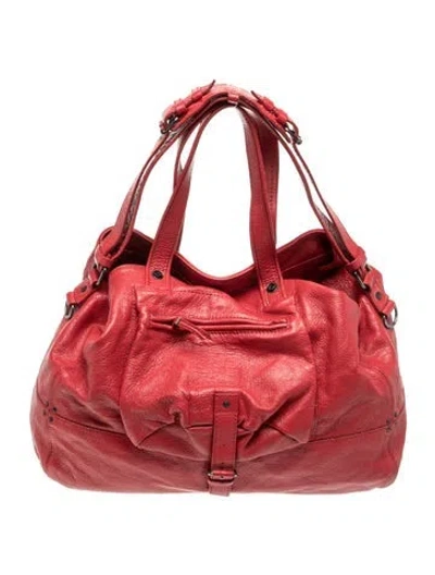 Pre-owned Jérôme Dreyfuss Leather Hobo In Red
