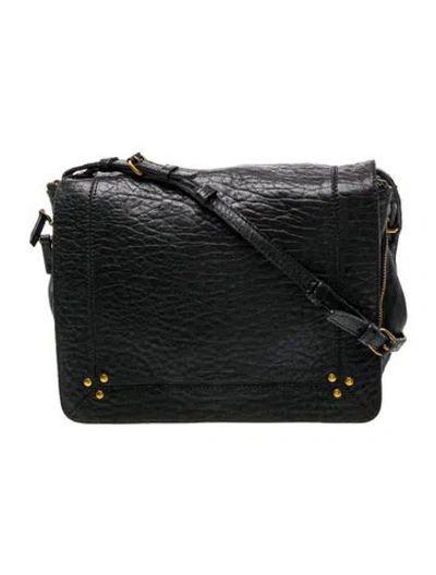 Pre-owned Jérôme Dreyfuss Leather Messenger Bag In Black