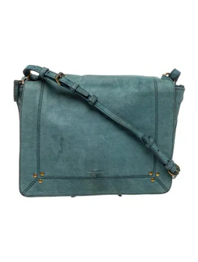 Pre-owned Jérôme Dreyfuss Leather Messenger Bag In Blue