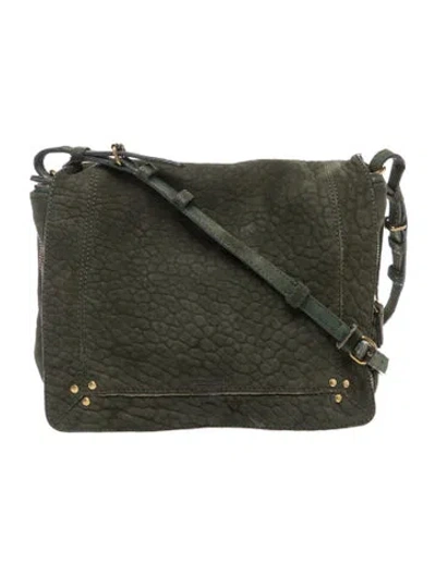 Pre-owned Jérôme Dreyfuss Leather Messenger Bag In Green