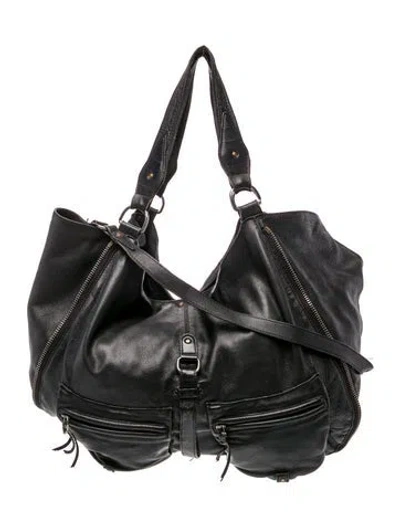 Pre-owned Jérôme Dreyfuss Leather Shoulder Bag In Black