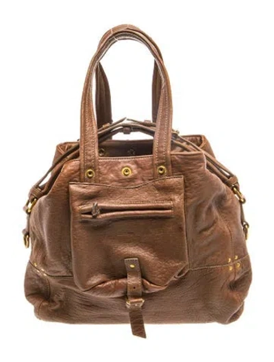 Pre-owned Jérôme Dreyfuss Leather Shoulder Bag In Brown