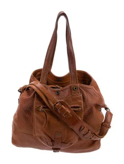 Pre-owned Jérôme Dreyfuss Leather Shoulder Bag In Brown