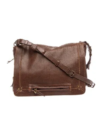 Pre-owned Jérôme Dreyfuss Leather Shoulder Bag In Brown