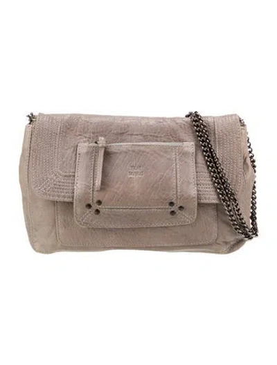 Pre-owned Jérôme Dreyfuss Leather Shoulder Bag In Gray
