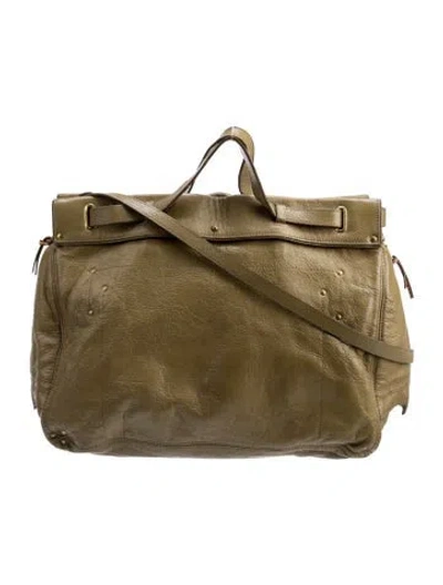 Pre-owned Jérôme Dreyfuss Leather Shoulder Bag In Green