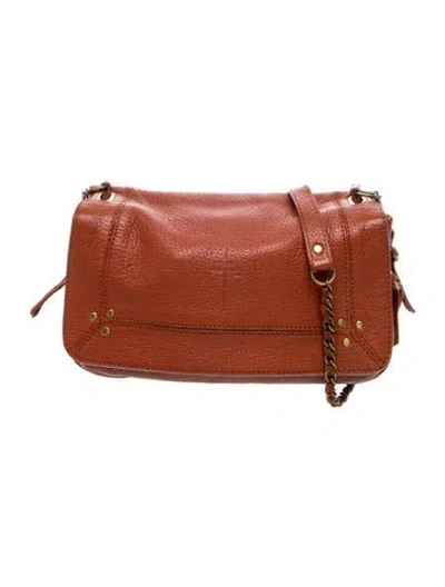 Pre-owned Jérôme Dreyfuss Leather Shoulder Bag In Orange