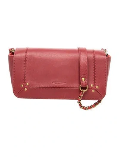 Pre-owned Jérôme Dreyfuss Leather Shoulder Bag In Red