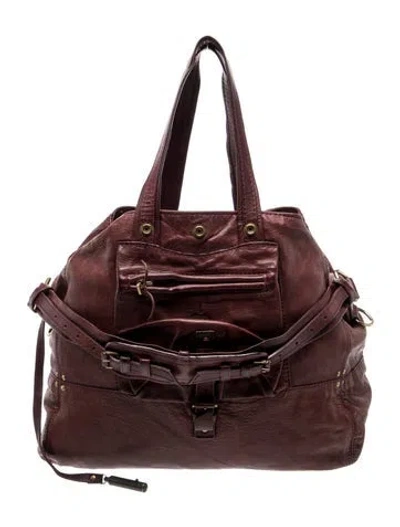 Pre-owned Jérôme Dreyfuss Leather Shoulder Bag In Red