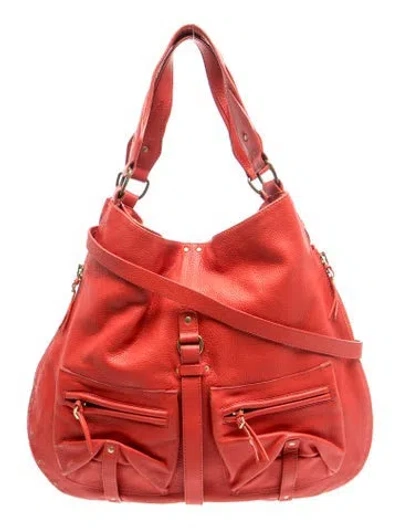 Pre-owned Jérôme Dreyfuss Leather Shoulder Bag In Red