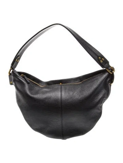 Pre-owned Jérôme Dreyfuss Leather Top Handle Bag In Black
