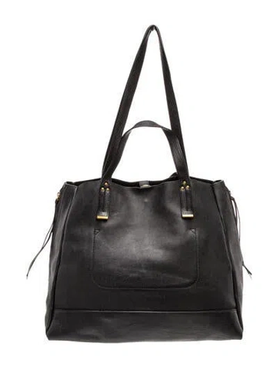 Pre-owned Jérôme Dreyfuss Leather Top Handle Bag In Black