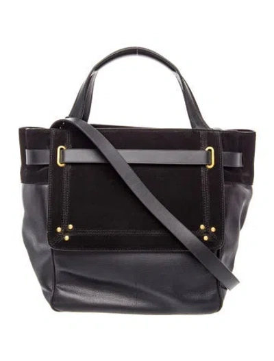 Pre-owned Jérôme Dreyfuss Leather Top Handle Bag In Black