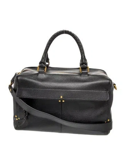 Pre-owned Jérôme Dreyfuss Leather Top Handle Bag In Black