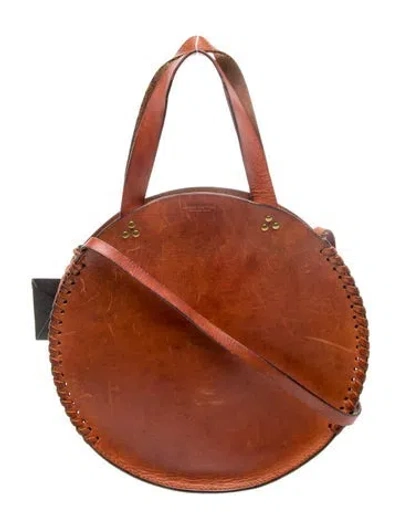 Pre-owned Jérôme Dreyfuss Leather Top Handle Bag In Brown