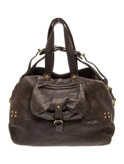 Pre-owned Jérôme Dreyfuss Leather Top Handle Bag In Brown