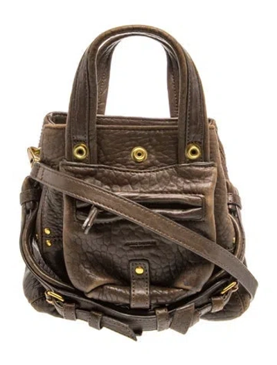 Pre-owned Jérôme Dreyfuss Leather Top Handle Bag In Brown