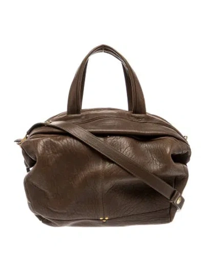 Pre-owned Jérôme Dreyfuss Leather Top Handle Bag In Brown