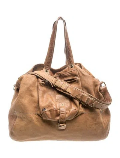 Pre-owned Jérôme Dreyfuss Leather Top Handle Bag In Green