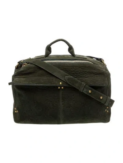 Pre-owned Jérôme Dreyfuss Leather Top Handle Bag In Green