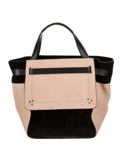 Pre-owned Jérôme Dreyfuss Leather Top Handle Bag In Neutral