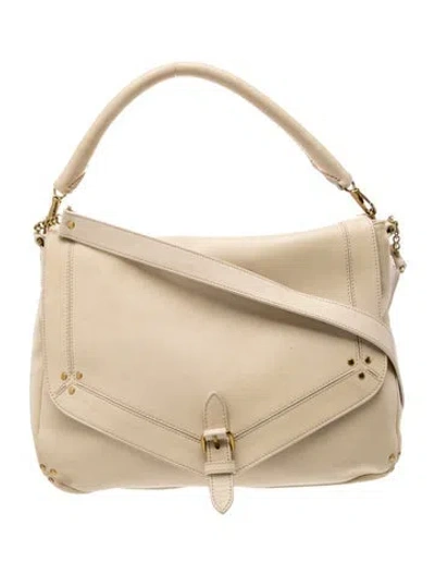 Pre-owned Jérôme Dreyfuss Leather Top Handle Bag In Neutrals