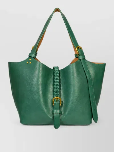 Jérôme Dreyfuss Leather Tote Bag In Green