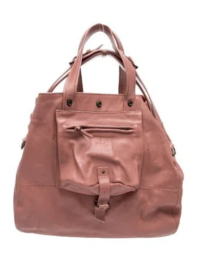 Pre-owned Jérôme Dreyfuss Leather Tote In Burgundy