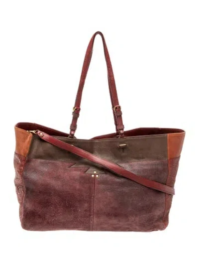 Pre-owned Jérôme Dreyfuss Leather Tote In Orange