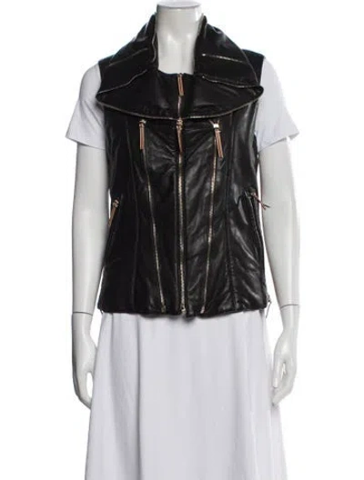 Pre-owned Jérôme Dreyfuss Leather Vest In Black