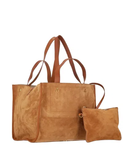 Jérôme Dreyfuss Léon M Suede Tote Bag In Brown